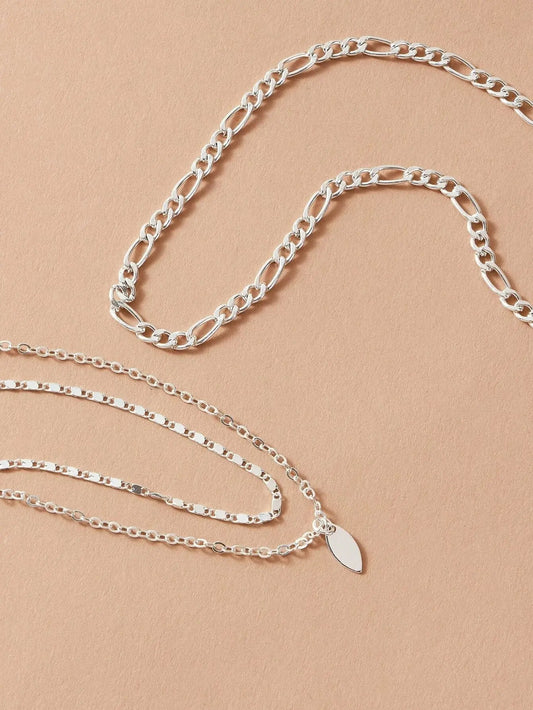 3pcs Boho Multi-Layer Choker Collar Drop Charm Bib Necklace Jewellery Party Gift Feelontop Jewellery