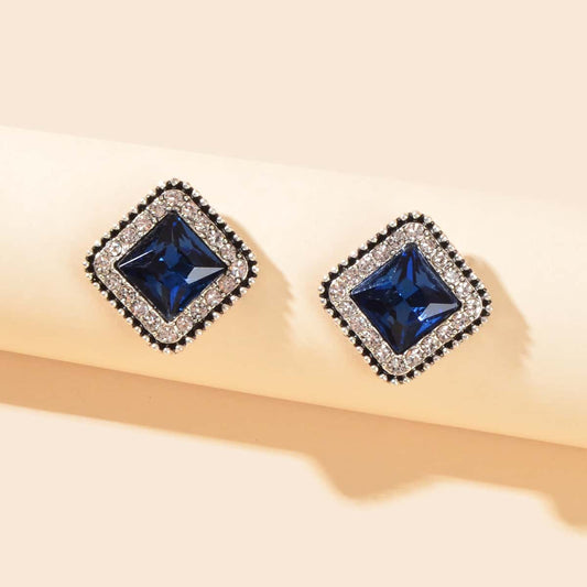 Dazzling Sophistication: Handcrafted Rhinestone Stud Earrings for Effortless Glamour and Timeless Style Feelontop Jewellery