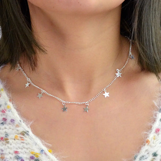 AU Local Boho Five-pointed Charm Choker Simple Casual Collarbone Necklace Collar Feelontop Jewellery