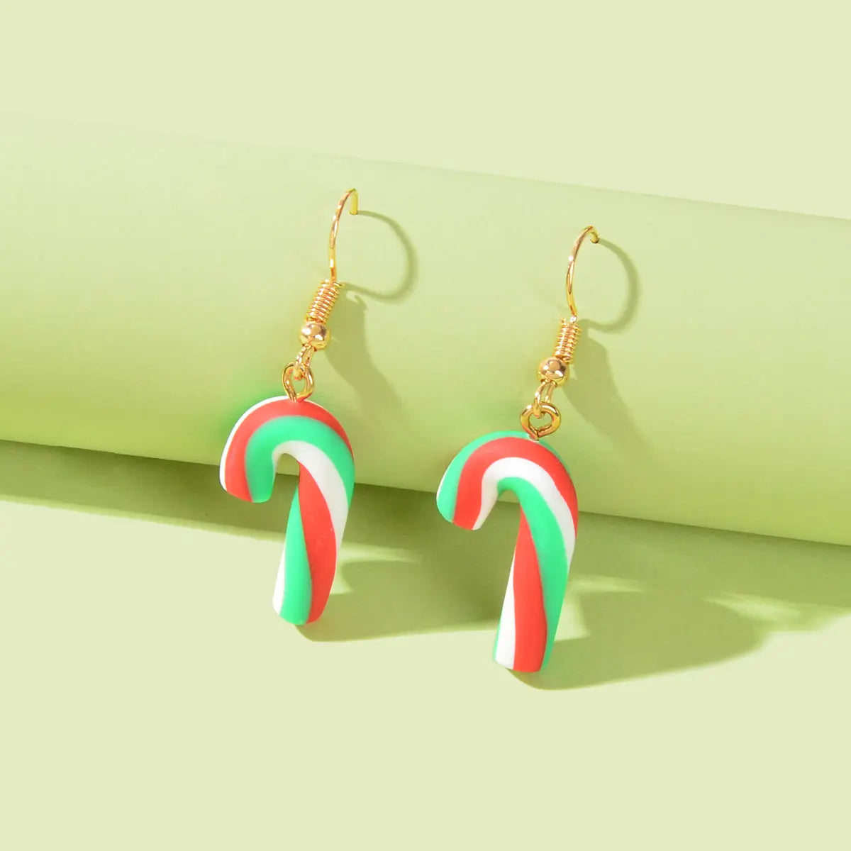 Christmas Candy Cane Earrings Red Green Xmas Dangle Drop Jewellery Novelty Gift Feelontop Jewellery