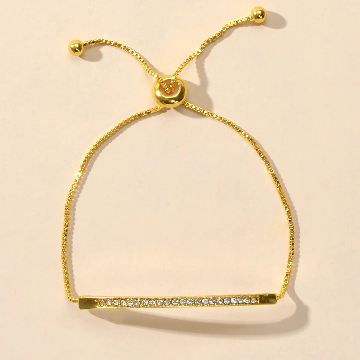 Ladies Jewellery Rhinestone Gold Silver Chain Strip Charm Adjustable Bracelet Feelontop Jewellery