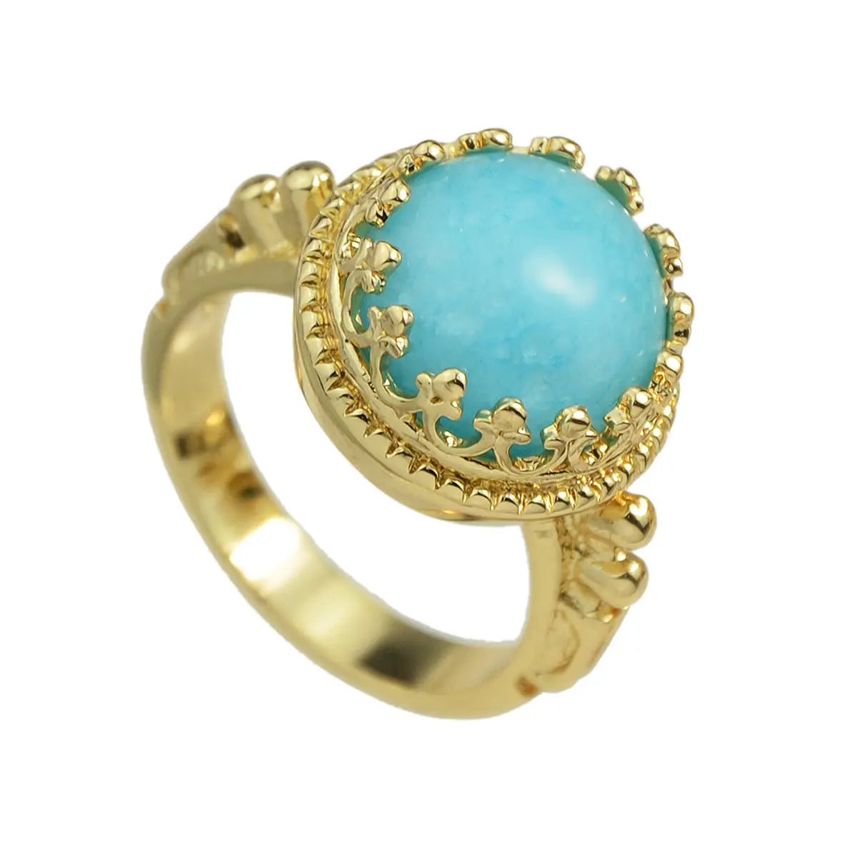 Retro Women Accessories Colorful Resin Round Ball Finger Band Ring Jewelry Gift Feelontop Jewellery
