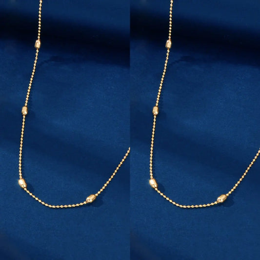2 pcs Clearance Items AU Local Warehouse Golden Beads Chain Necklaces set Fashion Jewelry Feelontop Jewellery
