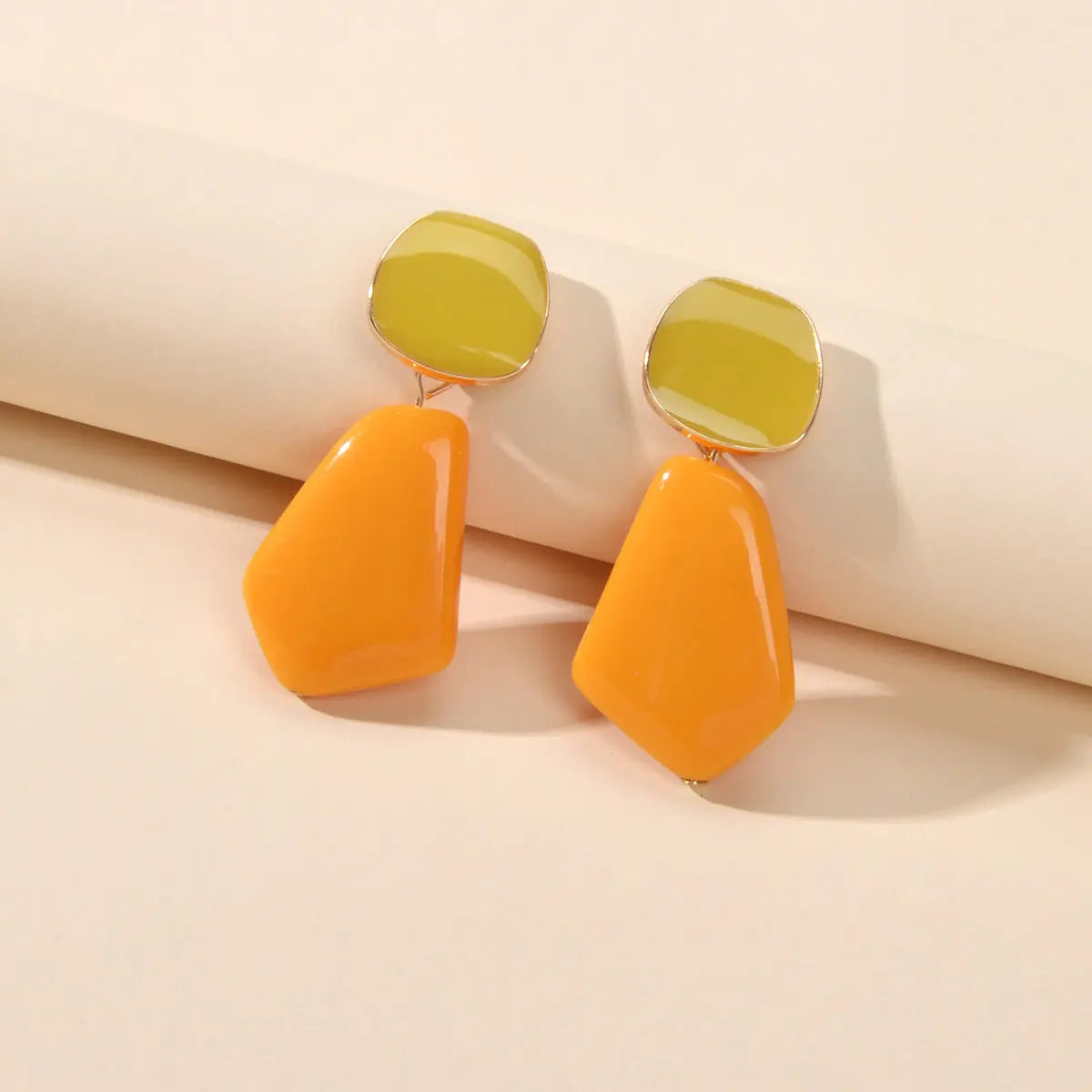 Y2k Style Trendy Candy Color Geometric Dangle Party Pierced Earrings Party Gift Feelontop Jewellery