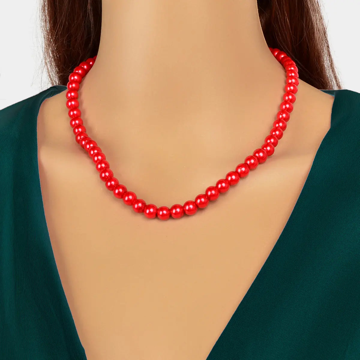 Retro Black White Beads Collar Short Choker Necklace Women Teen Party Decoration Feelontop Jewellery