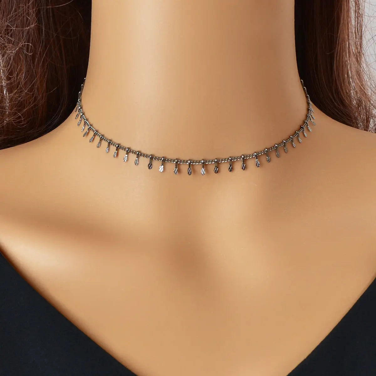 Classic Dainty Thin Charm Choker Gold Short Chain Necklaces Minimalist Jewellery Feelontop Jewellery