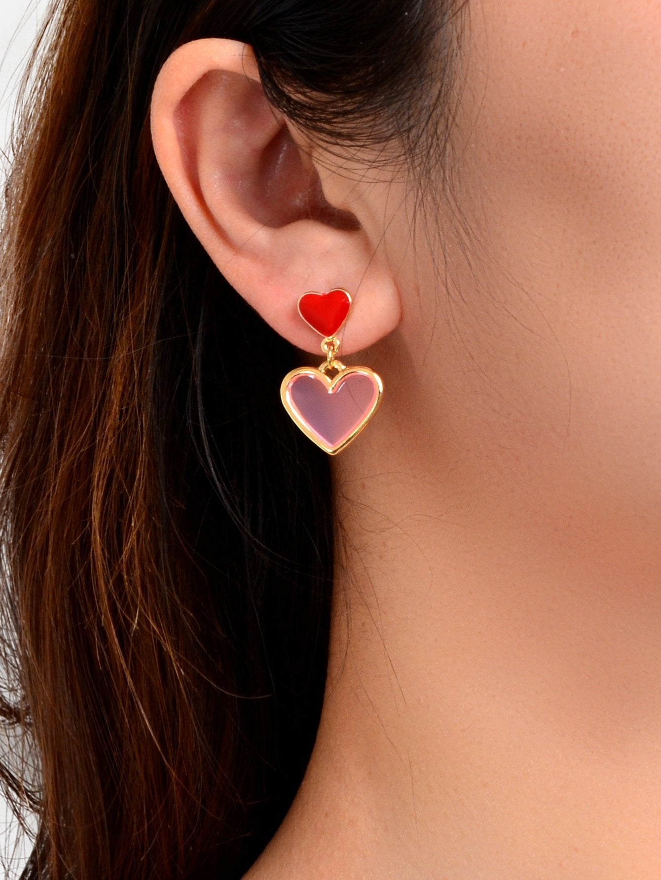 Love Heart Earrings Fancy Dangling Drop Stud Women Girls Jewellery Party Gift Feelontop Jewellery