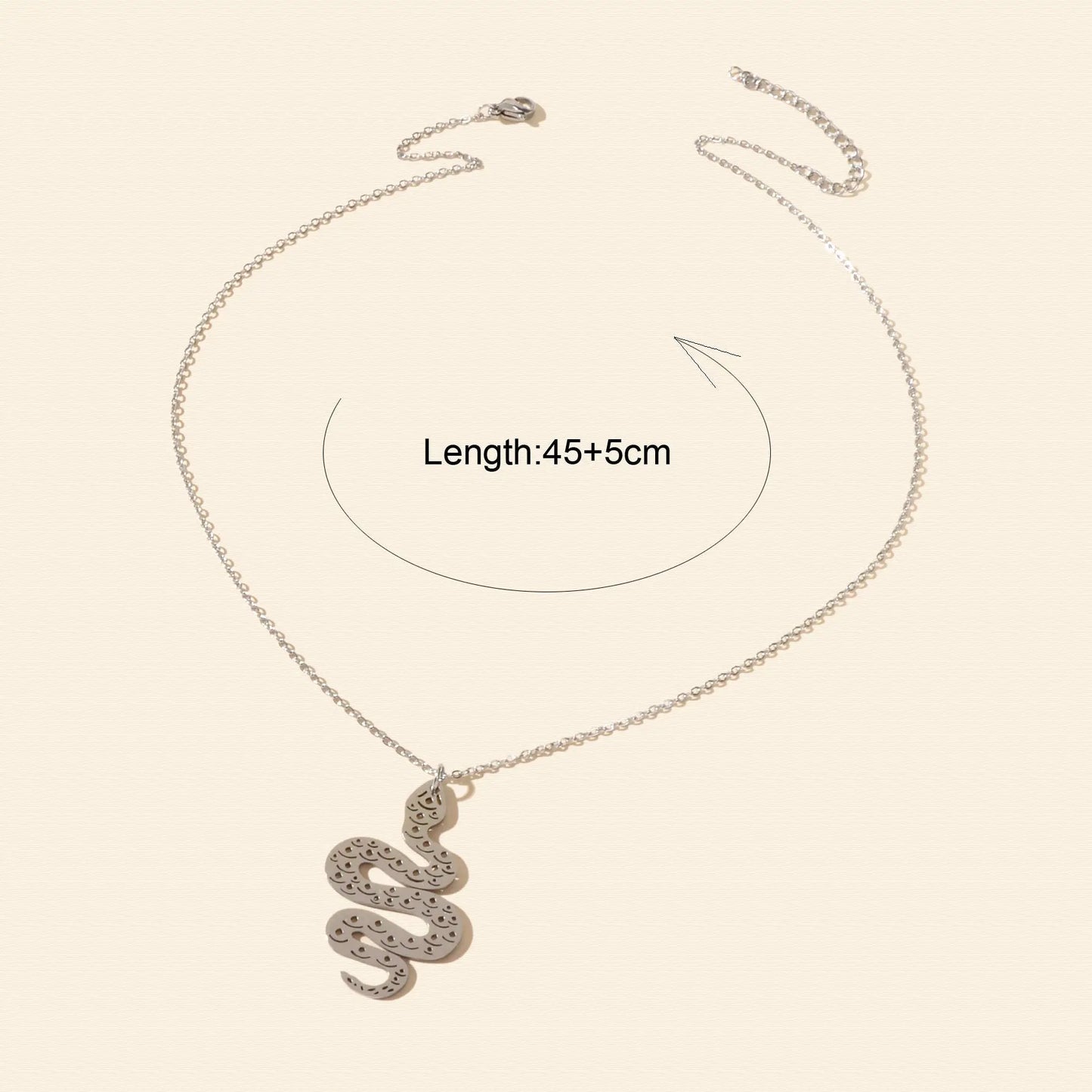 Unique Punk Rock Jewellery Silver Chain Hollow Carved Snake Cool Charm Necklace Feelontop Jewellery