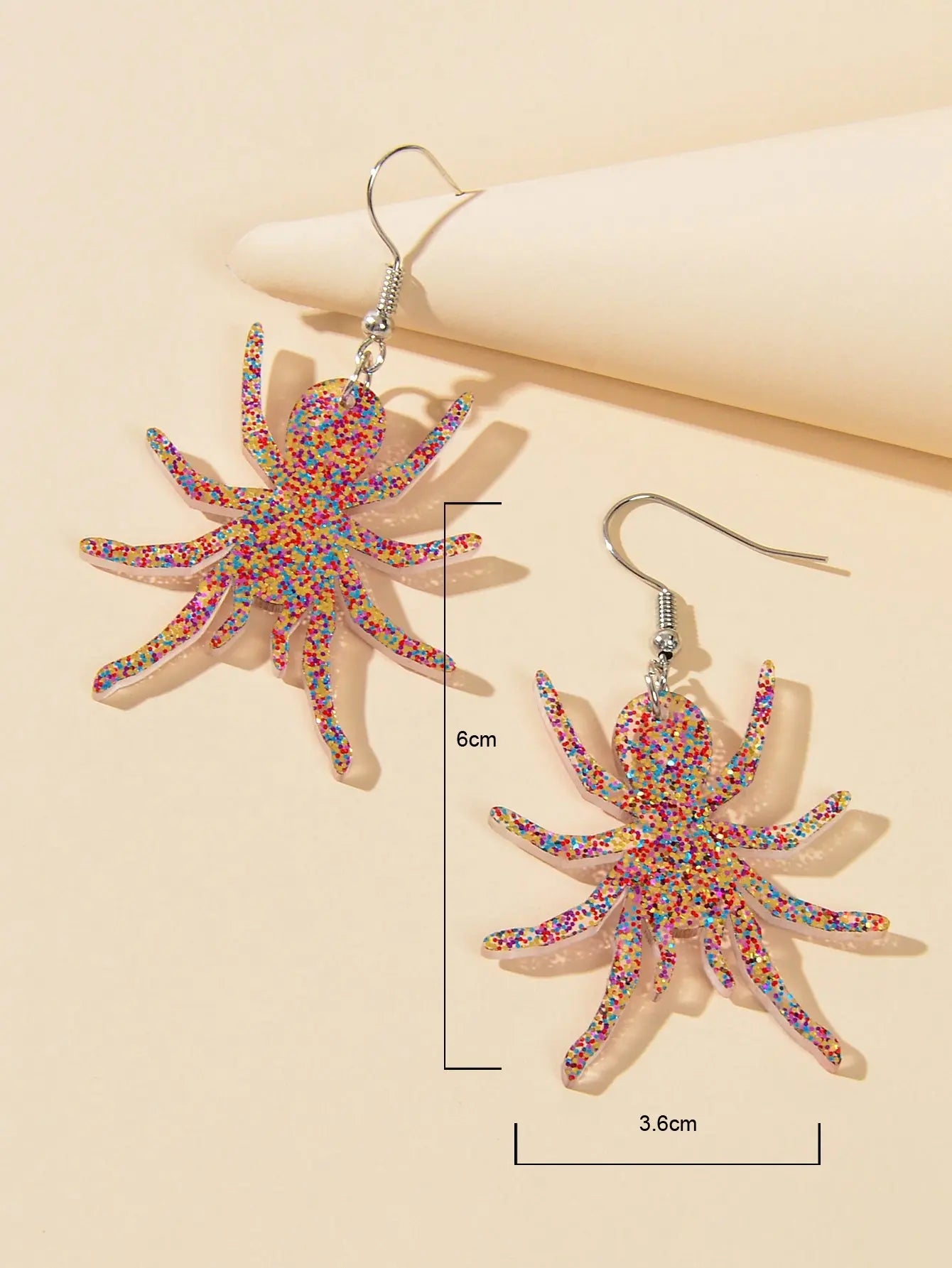 Statement Shining Multi-colored Acrylic Big Spider Dangle Punk Women Earrings Feelontop Jewellery