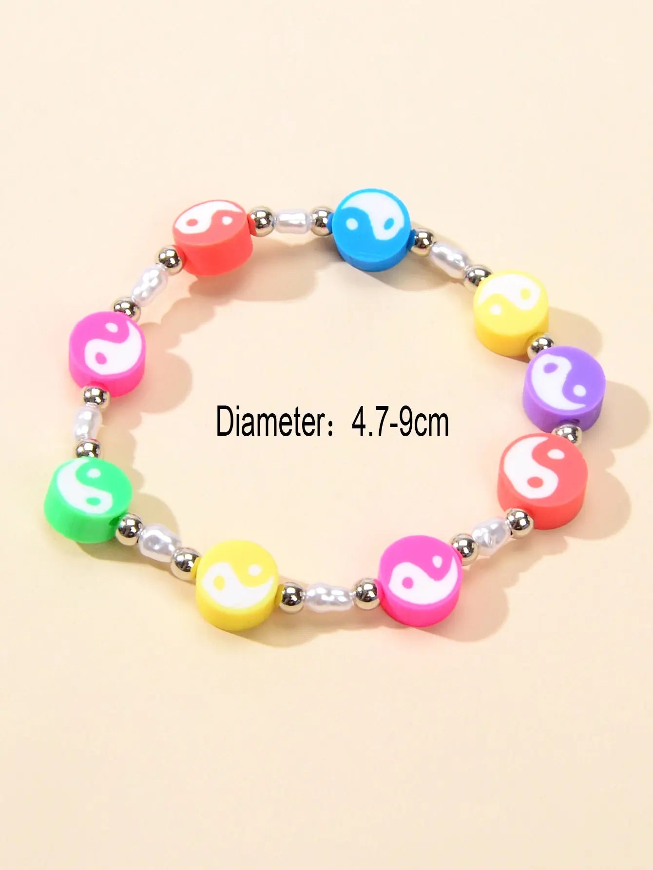 Unique Tai Chi Jewelry Handmade Candy Color Yin Yang Round Beads Taiji Bracelet Feelontop Jewellery