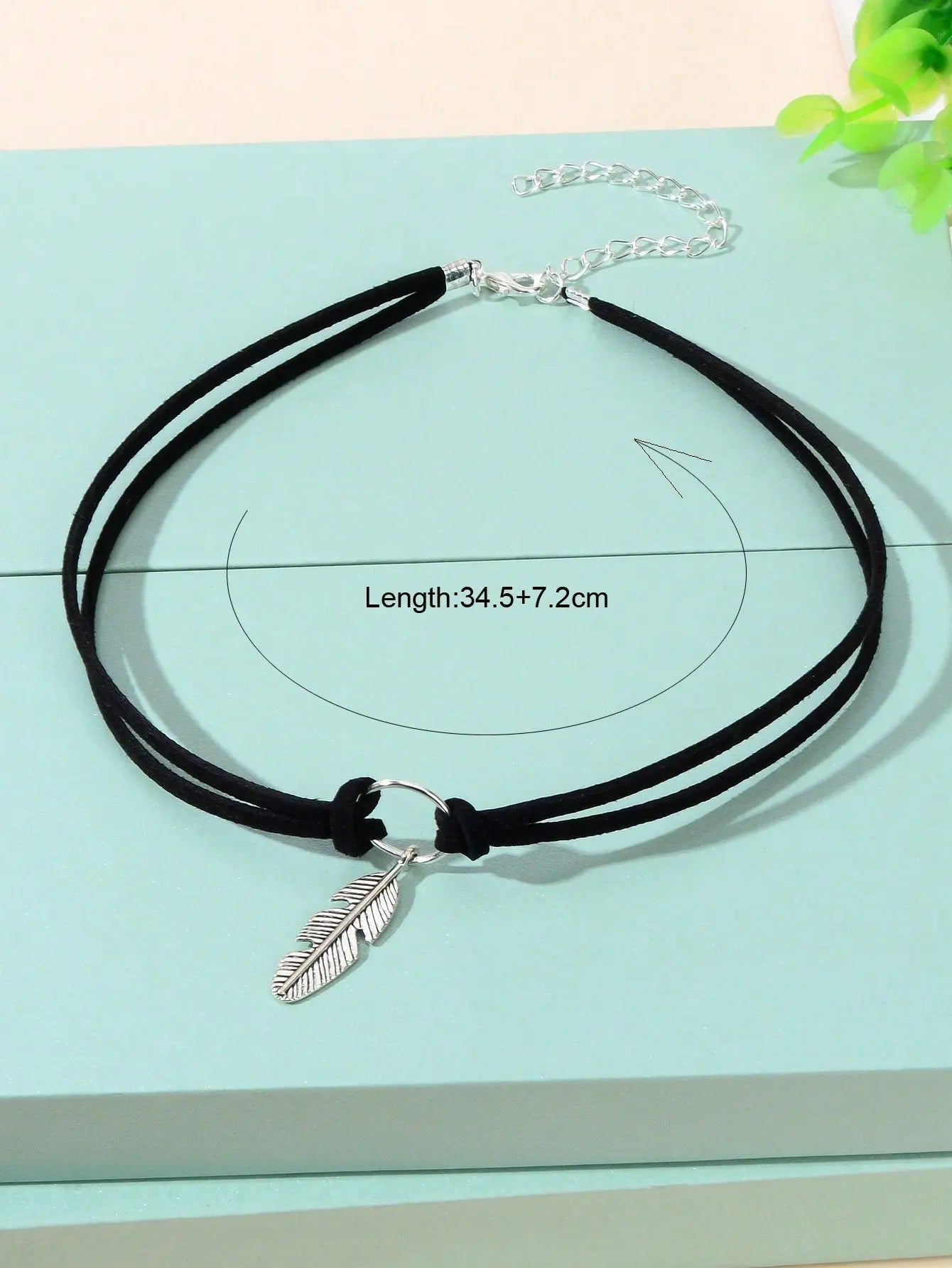 Vintage Feather Pendant Double Layer Leather Necklace - Boho Chic Accessory Feelontop Jewellery