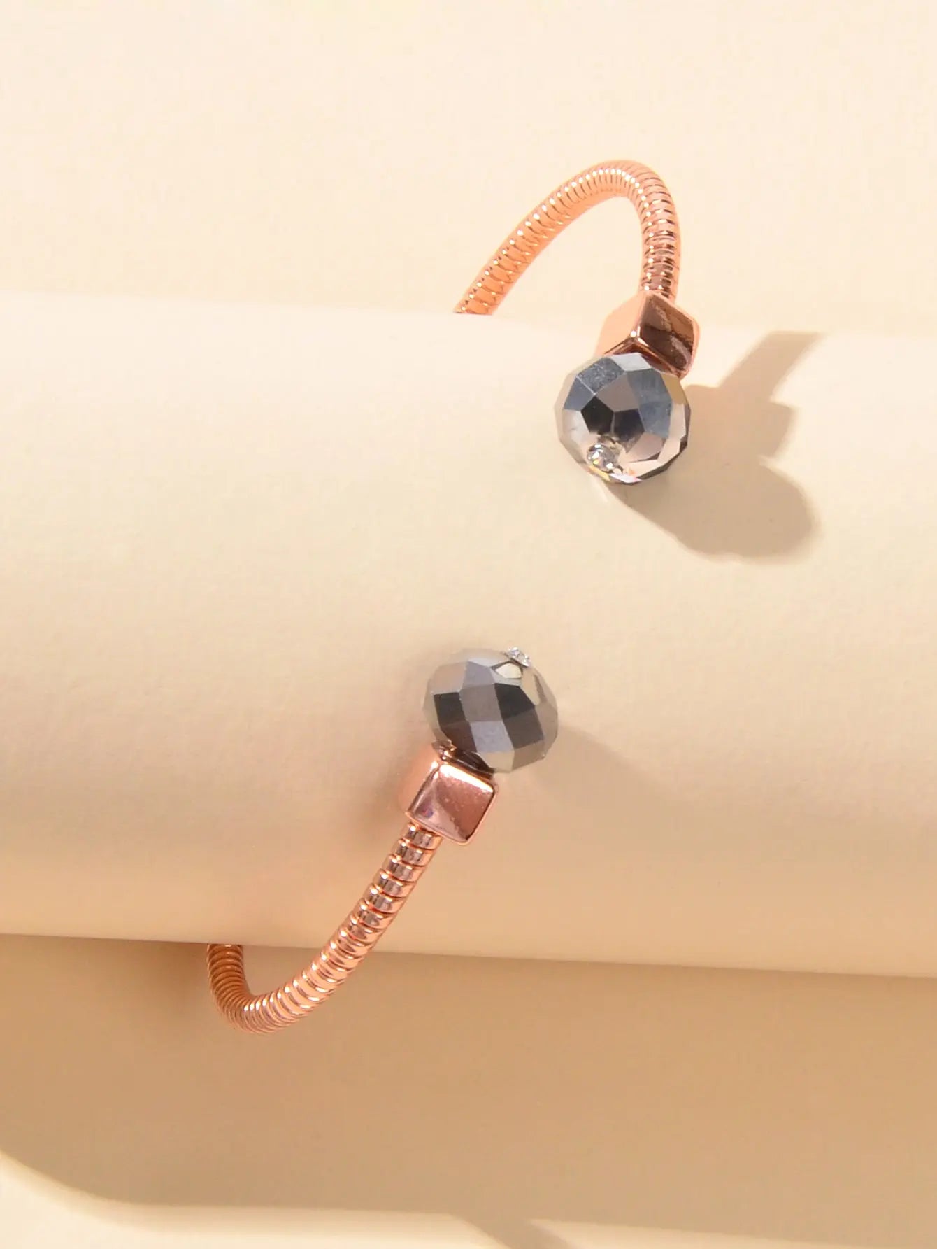 Rosegold Open Cuff Bangle Bracelet Minimalist Trendy Party Decoration Jewellery Feelontop Jewellery