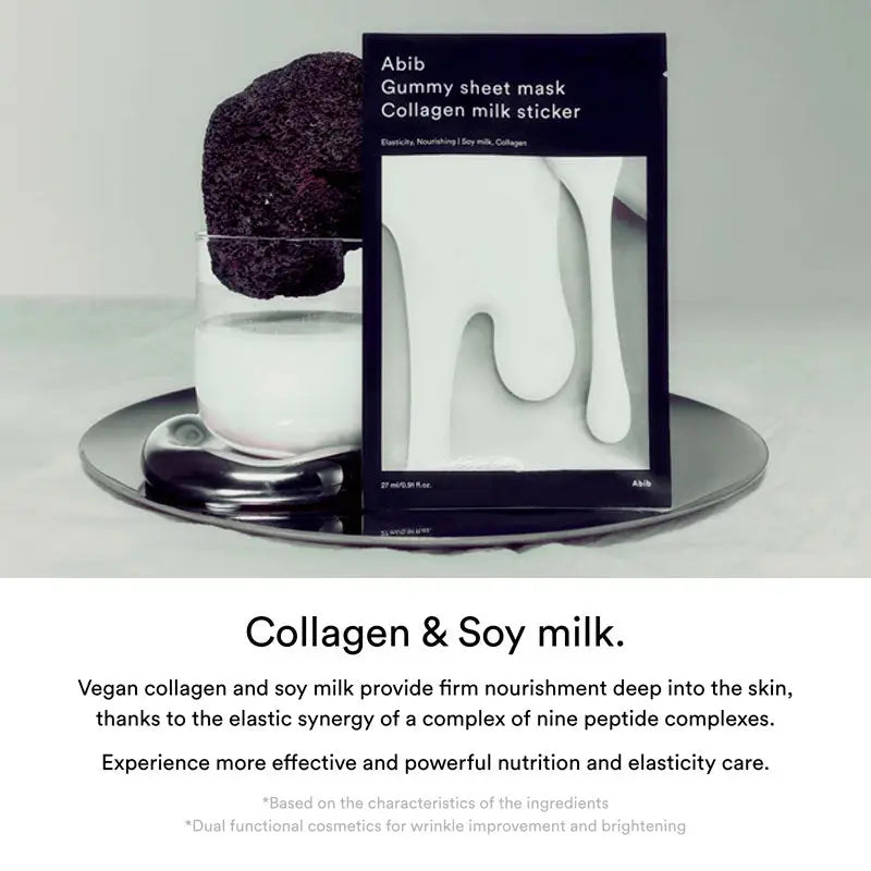 Abib Gummy Sheet Mask #Collagen Milk Sticker 27ml-4