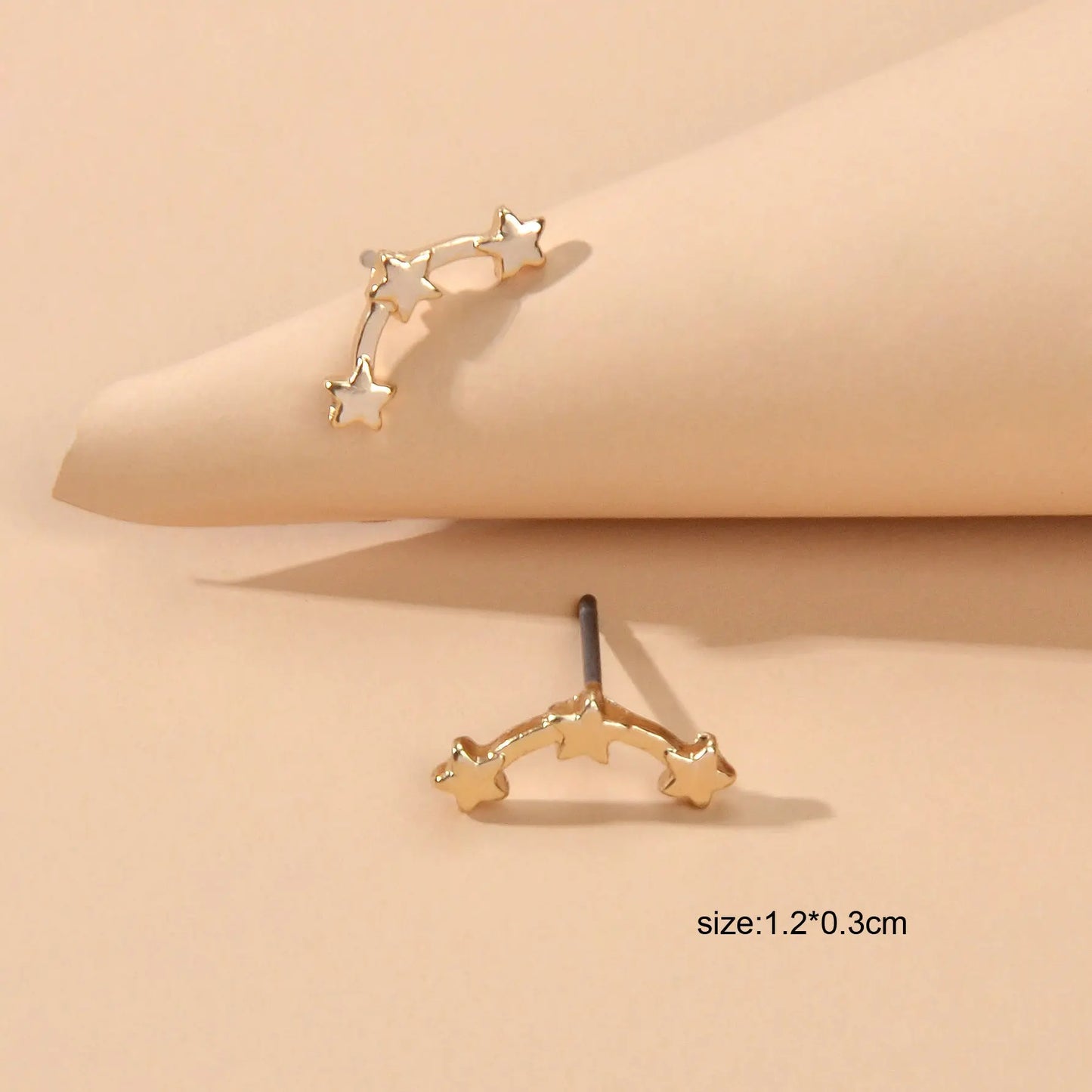 Minimalist Jewellery Gold Plated Star Small Stud Earrings Dainty Gifts for Women Feelontop Jewellery