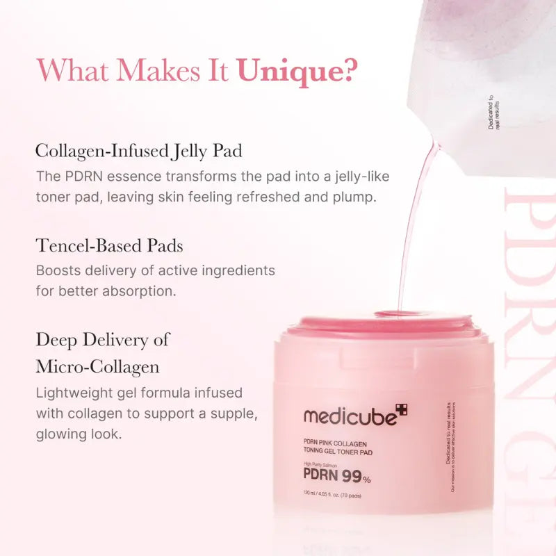 medicube PDRN Pink Collagen Toning Gel Toner Pad 120ml / 70pads-4