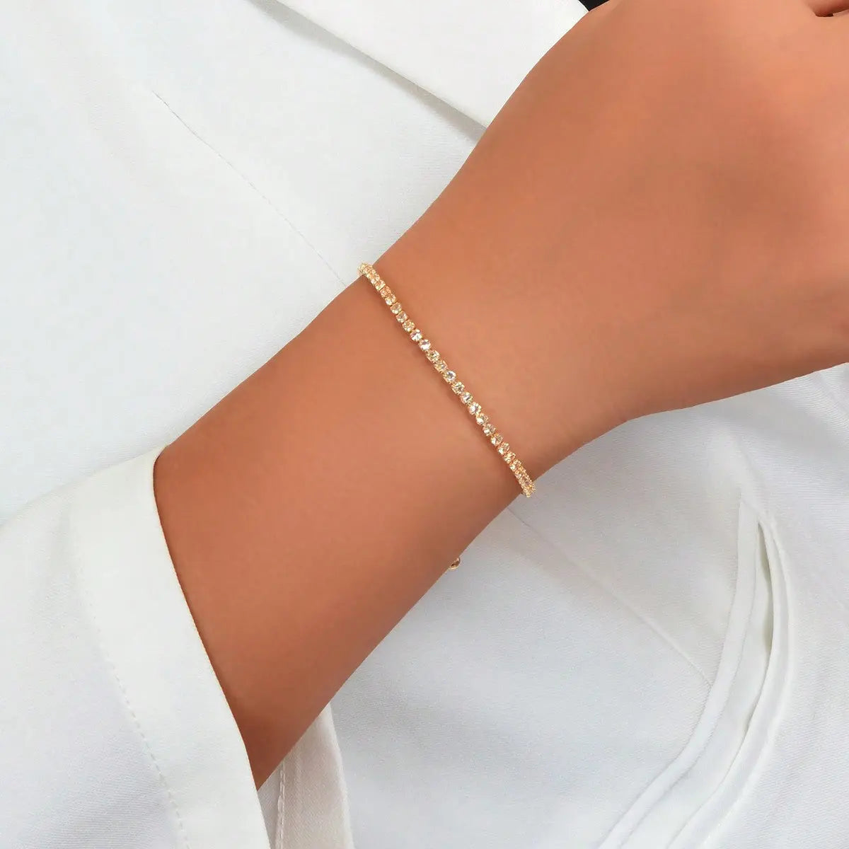 Adjustable Slider Bracelet with Diamonds Sparkle Shine Jewelry Feelontop Jewellery