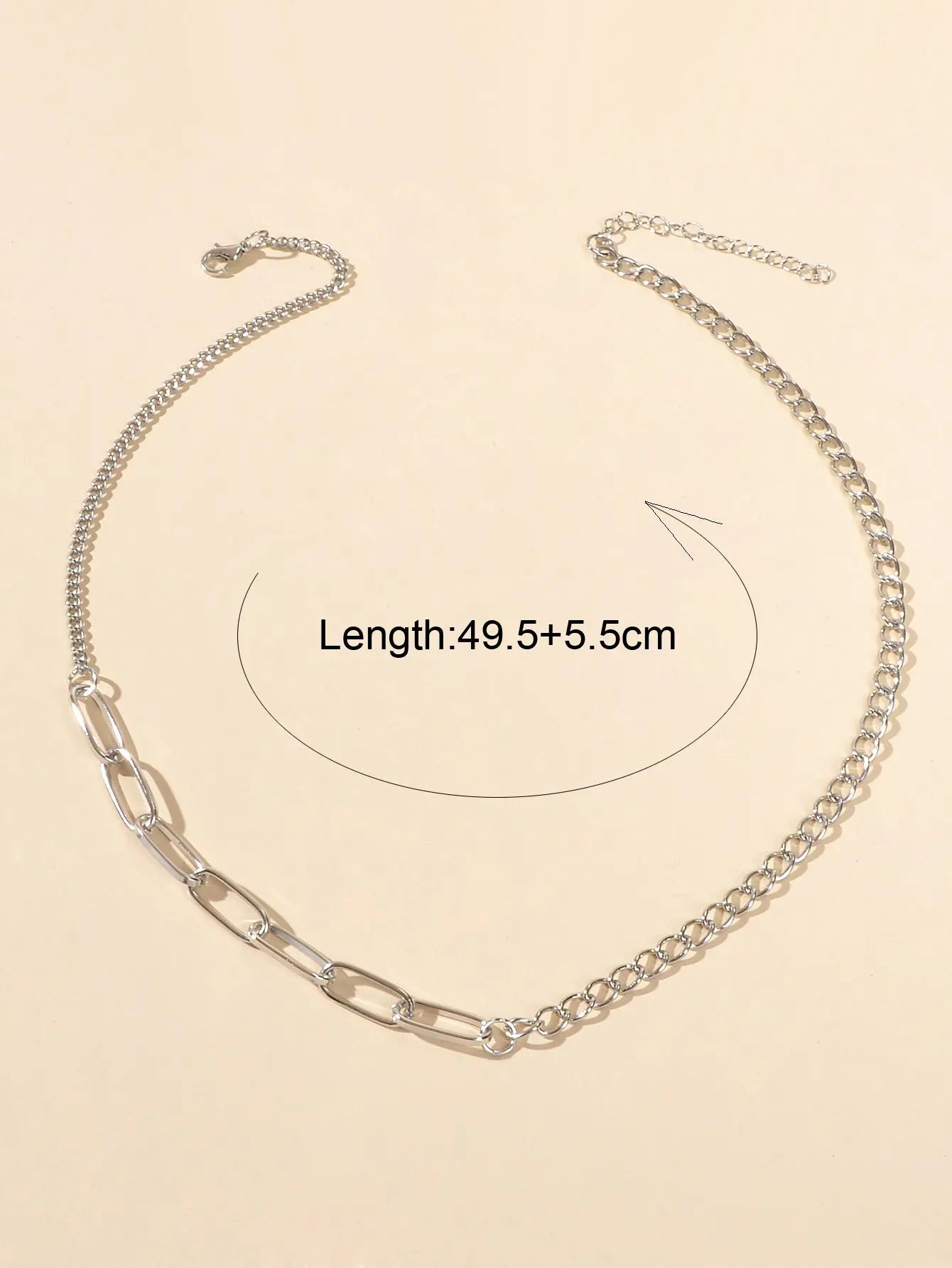 Good Quality Silver Thick Chain Necklace Women Collar Party Decoration Accessory Feelontop Jewellery