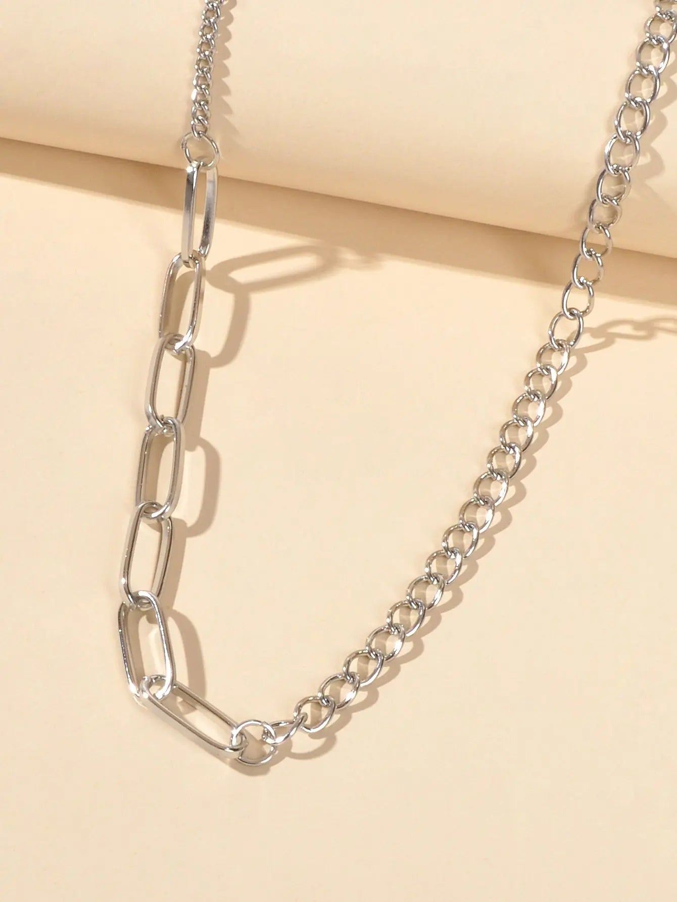 Good Quality Silver Thick Chain Necklace Women Collar Party Decoration Accessory Feelontop Jewellery