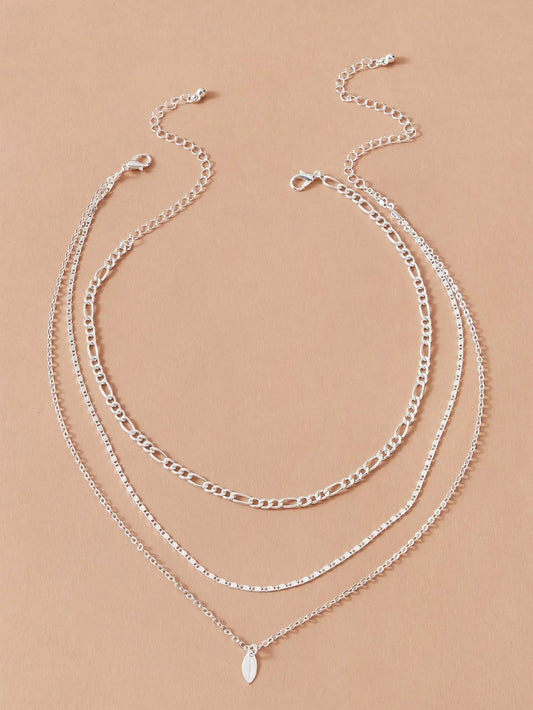 3pcs Boho Multi-Layer Choker Collar Drop Charm Bib Necklace Jewellery Party Gift Feelontop Jewellery