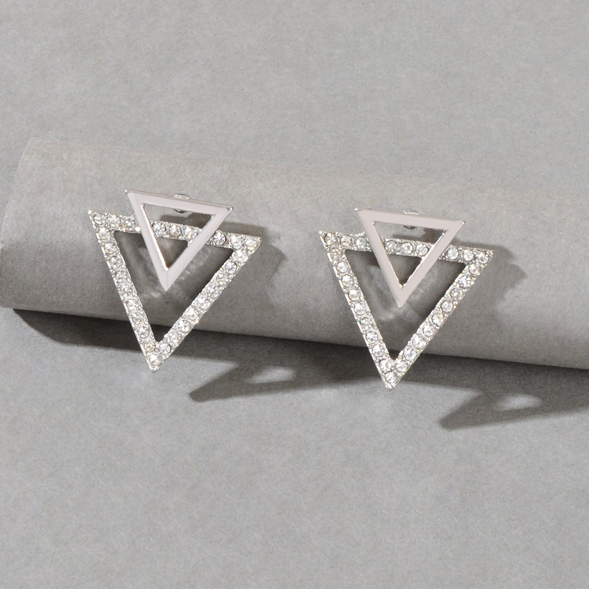 Double Triangles Stud Classic Women Trendy Dangle Earrings Fashion Jewelry Gift Feelontop Jewellery