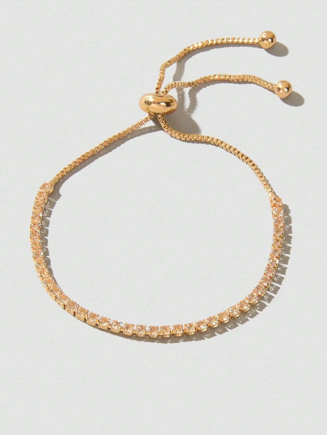 Adjustable Slider Bracelet with Diamonds Sparkle Shine Jewelry Feelontop Jewellery