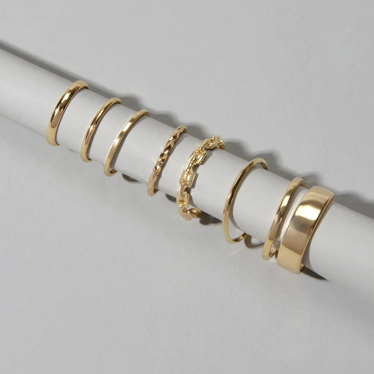 7 pcs Minimalist Gold Silver Stackable Multiple Knuckle Finger Trendy Rings Set Feelontop Jewellery