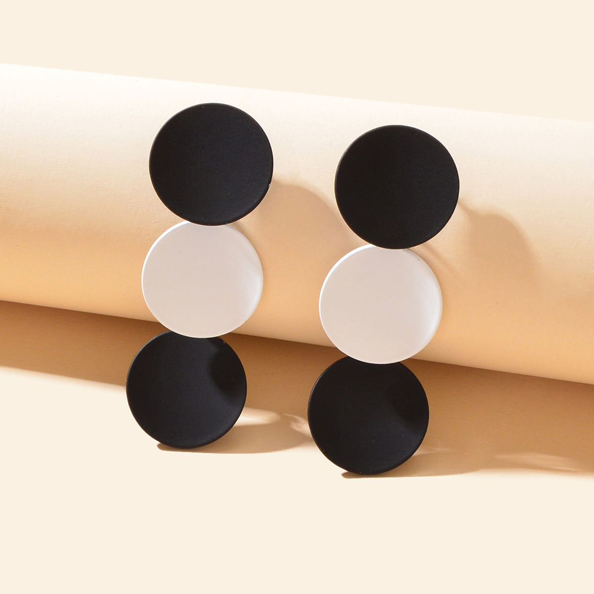 Gradient Purple Round Dangle Geometric Pierced Earrings Costume Party Jewellery Feelontop Jewellery