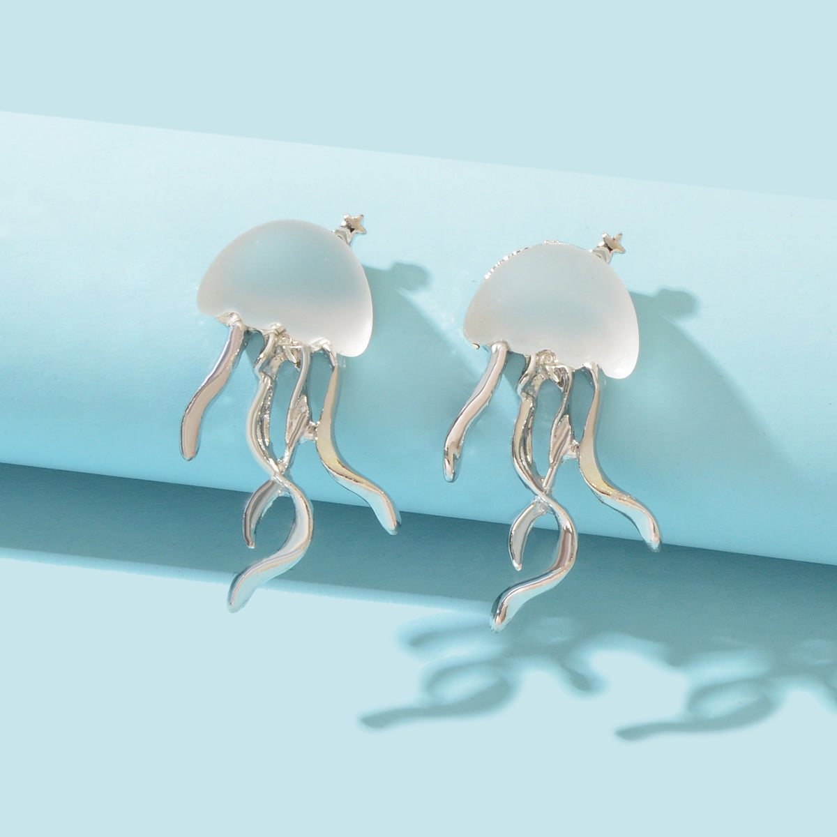 Jellyfish Earrings Long Statement Stud Funny Matte Transparent Pendant Jewellery Feelontop Jewellery