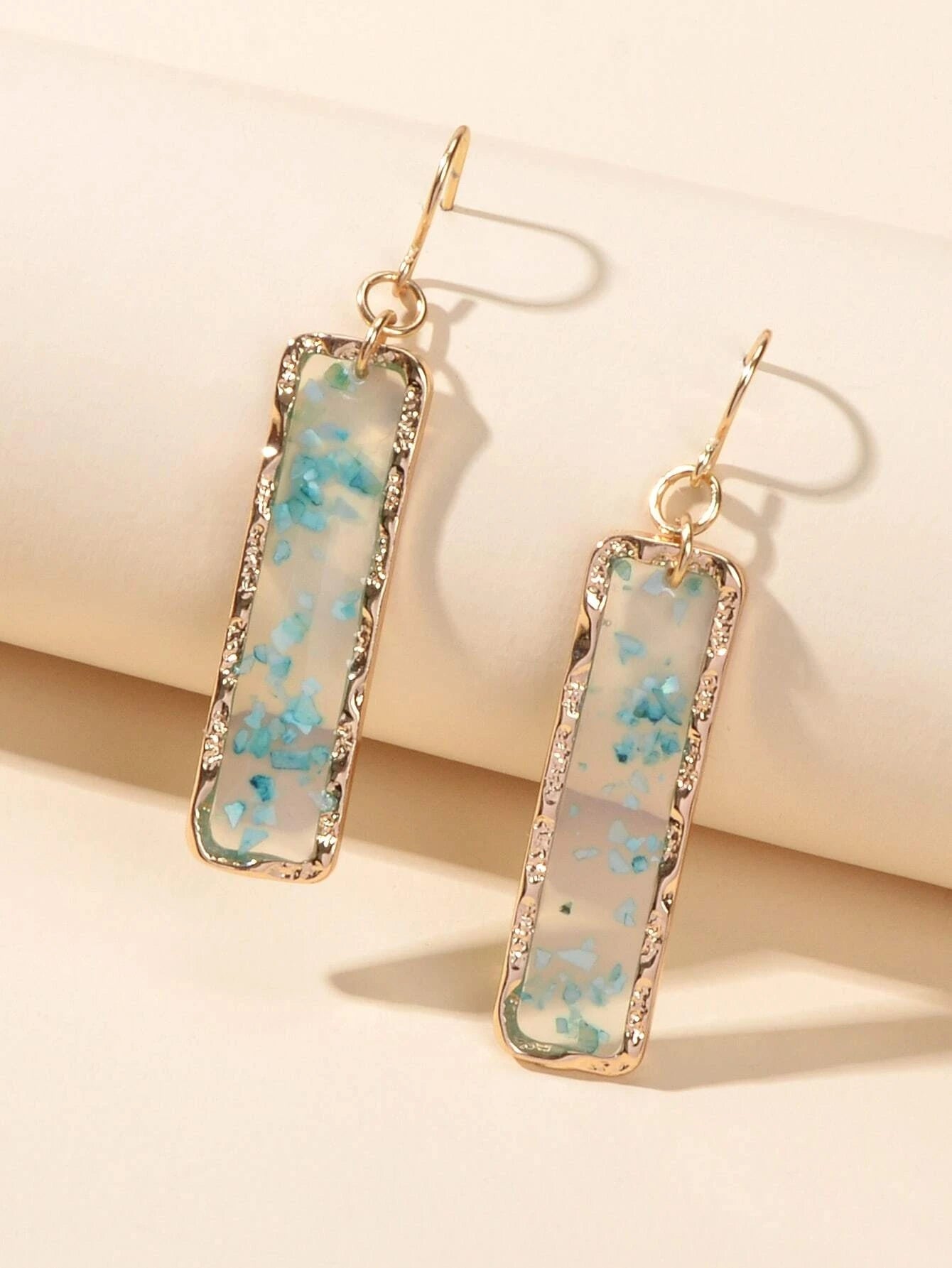 Feelontop Transparent Geometric Square Drop Dangle Earrings Stunning Jewellery Feelontop Jewellery