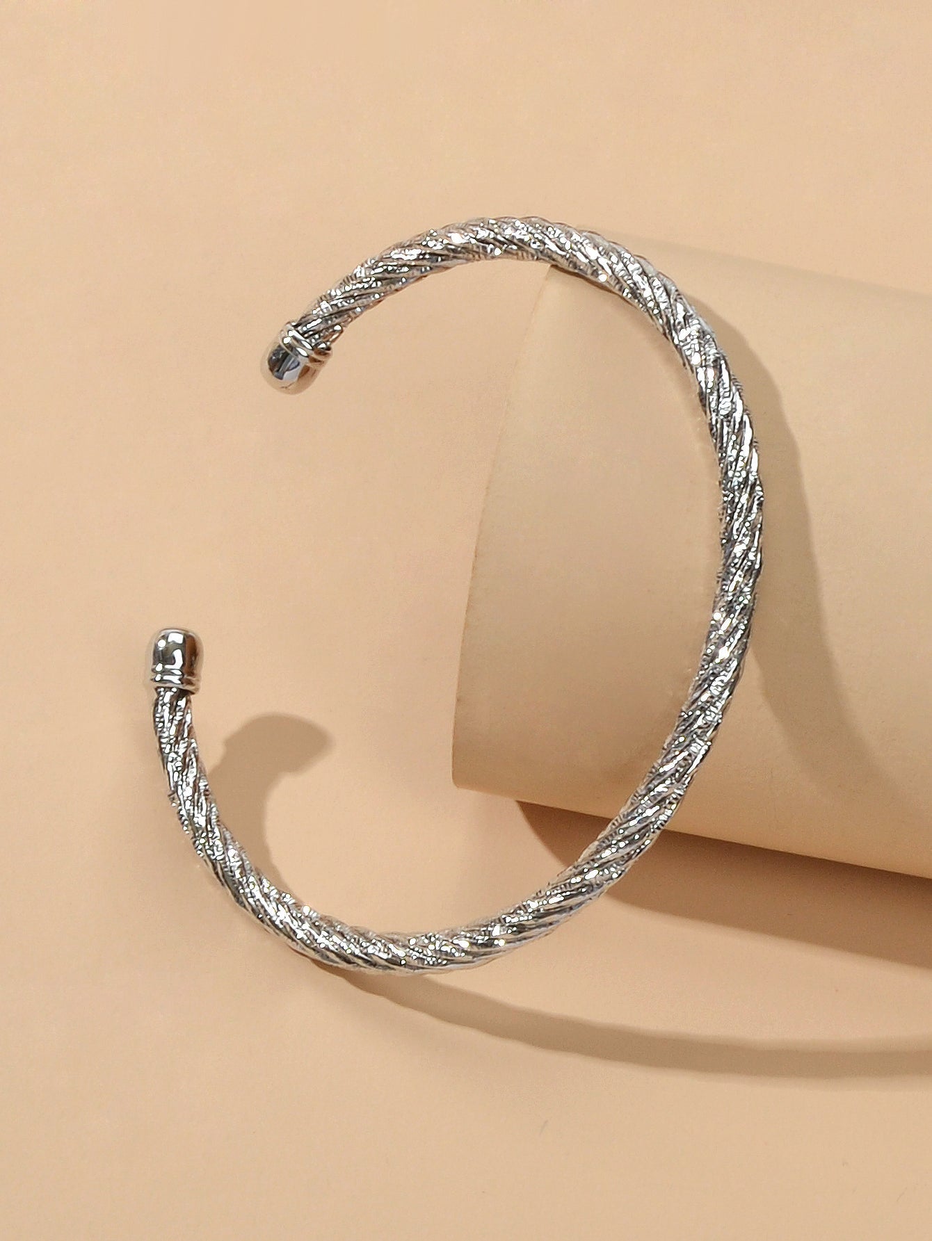 Good Quality Punk Minimalist Rosegold Silver Open Cuff Bangle Statement Bracelet Feelontop Jewellery