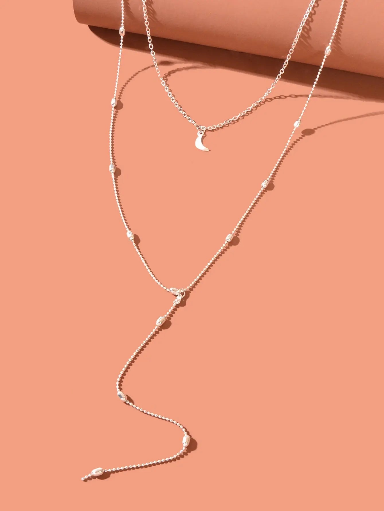 Long Y-Drop Necklace New Fashion Moon Choker Lariat Collar Dainty Jewellery Feelontop Jewellery