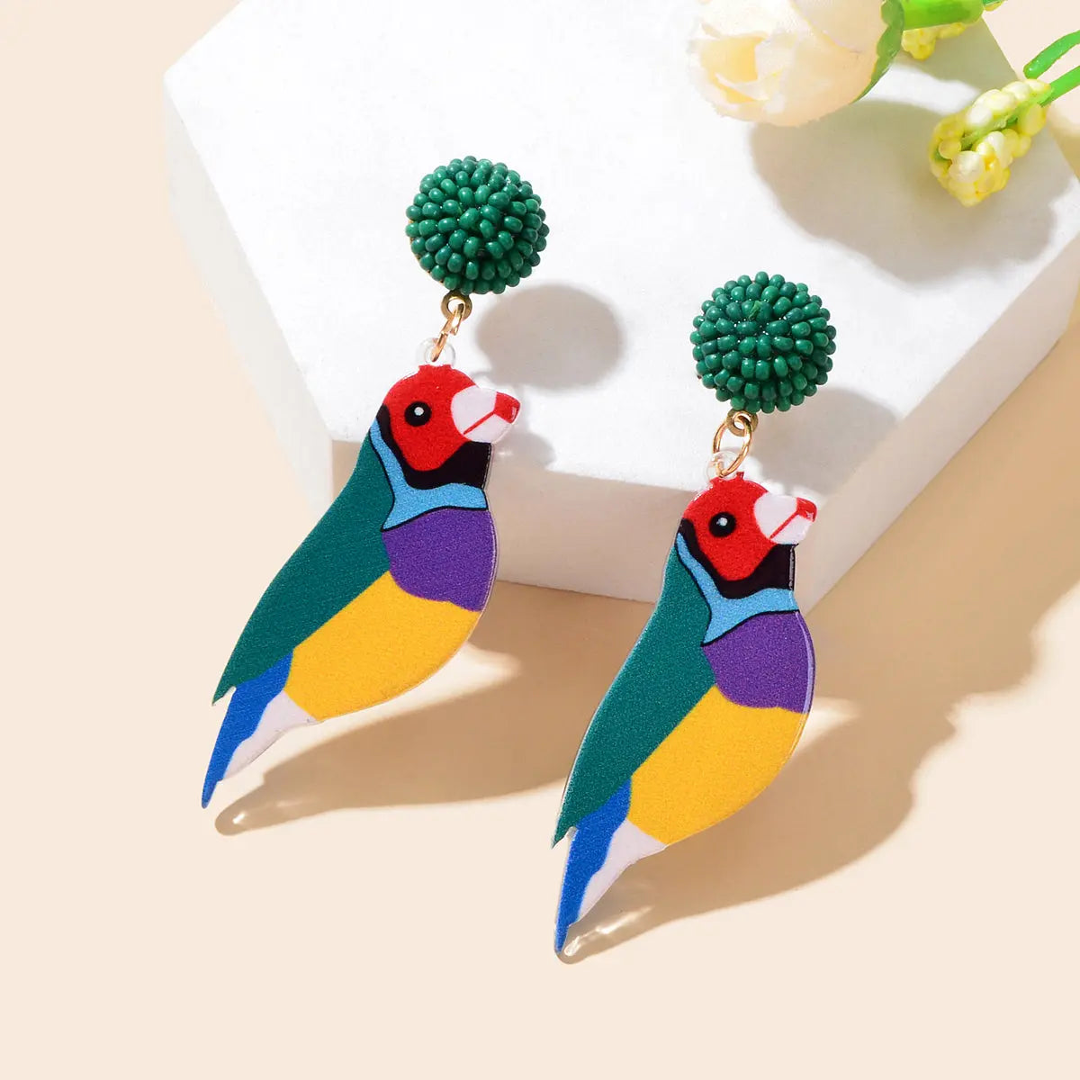 Hover to zoom Have one to sell? Sell it yourself Beautiful Colorful Acrylic Bird Dangle Earrings Girl Summer Holiday Jewelry Gift Feelontop Jewellery