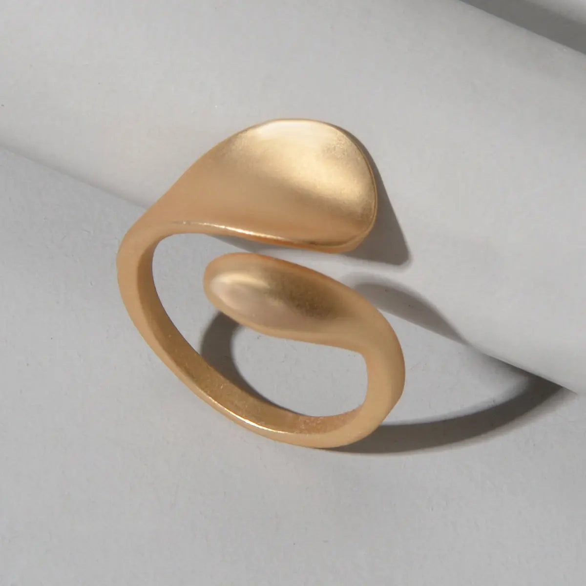 Female Minimalist Jewellery Gold Leaf Design Finger Ring Girl Wedding Party Band Feelontop Jewellery
