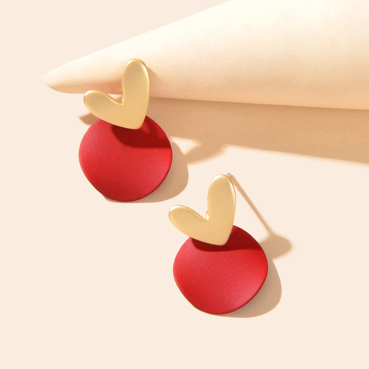 Love Heart Green Round Stud Pierced Hypoallergenic Female Earrings Stud Jewelry Feelontop Jewellery