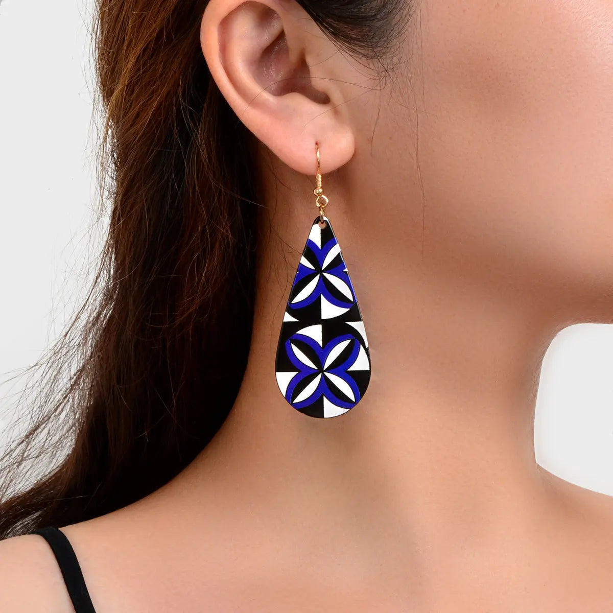 Geometric Pattern Acrylic Water Drop Statement Earrings Women Party Decoration Feelontop Jewellery
