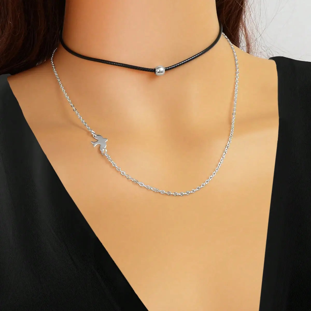 Double Delight Set of Two Minimalist Necklaces Chic and Versatile Jewellery Feelontop Jewellery