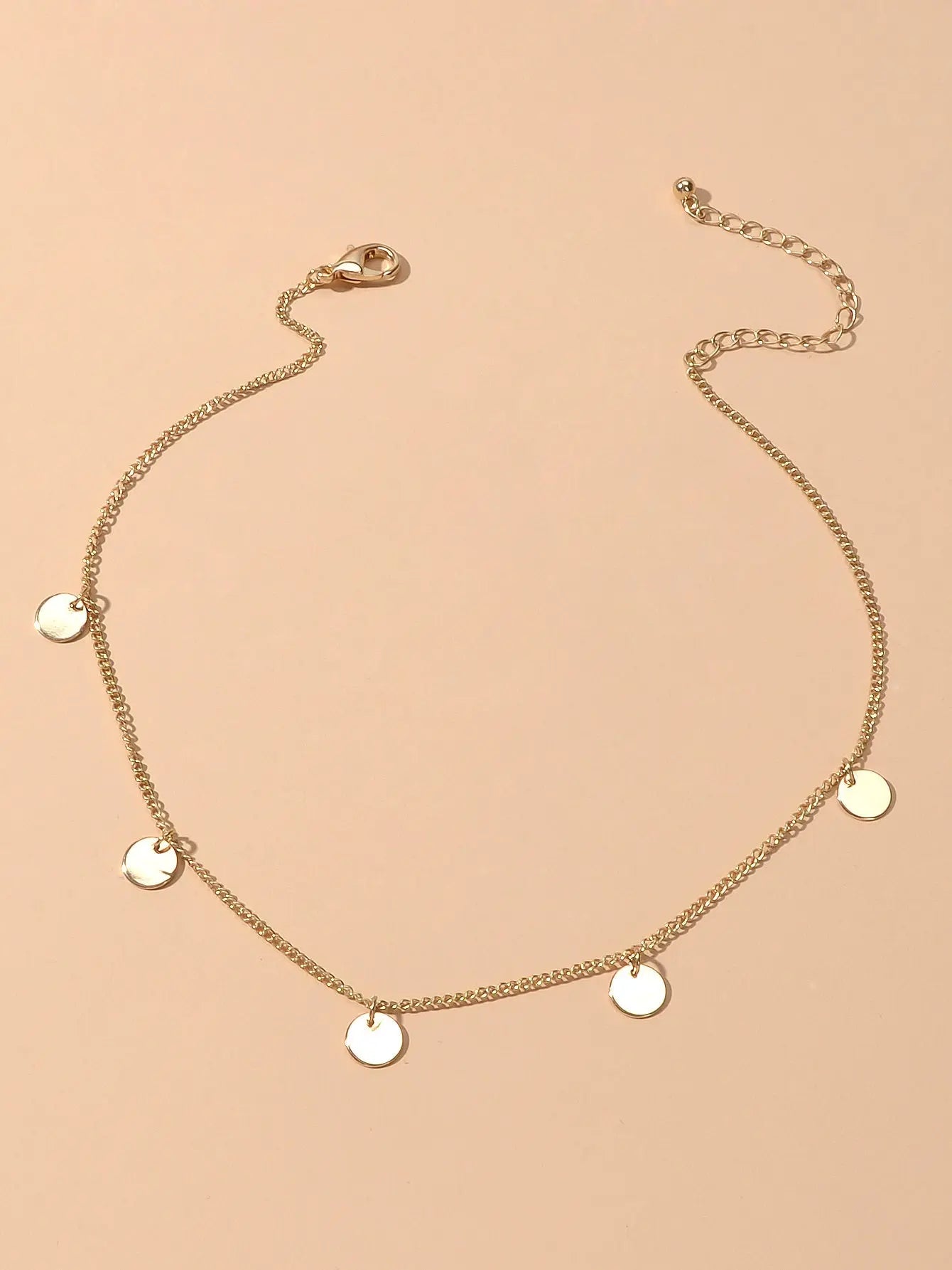 Disc Charm Necklace Delicate Dainty Collar Stunning Sequins Jewellery AU Stock Feelontop Jewellery