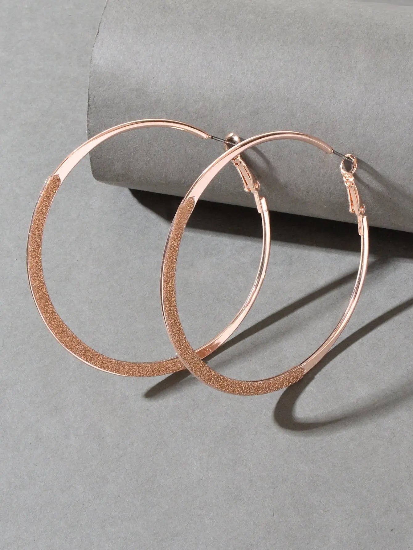 Spinning Rosegold Silver Big Circle Hoop Party Earrings Women Teens Accessories Feelontop Jewellery