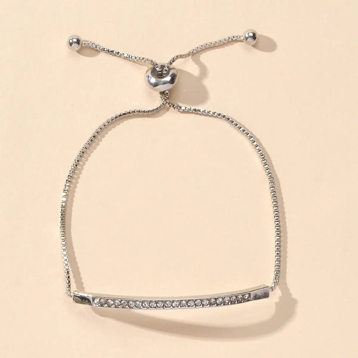 Ladies Jewellery Rhinestone Gold Silver Chain Strip Charm Adjustable Bracelet Feelontop Jewellery