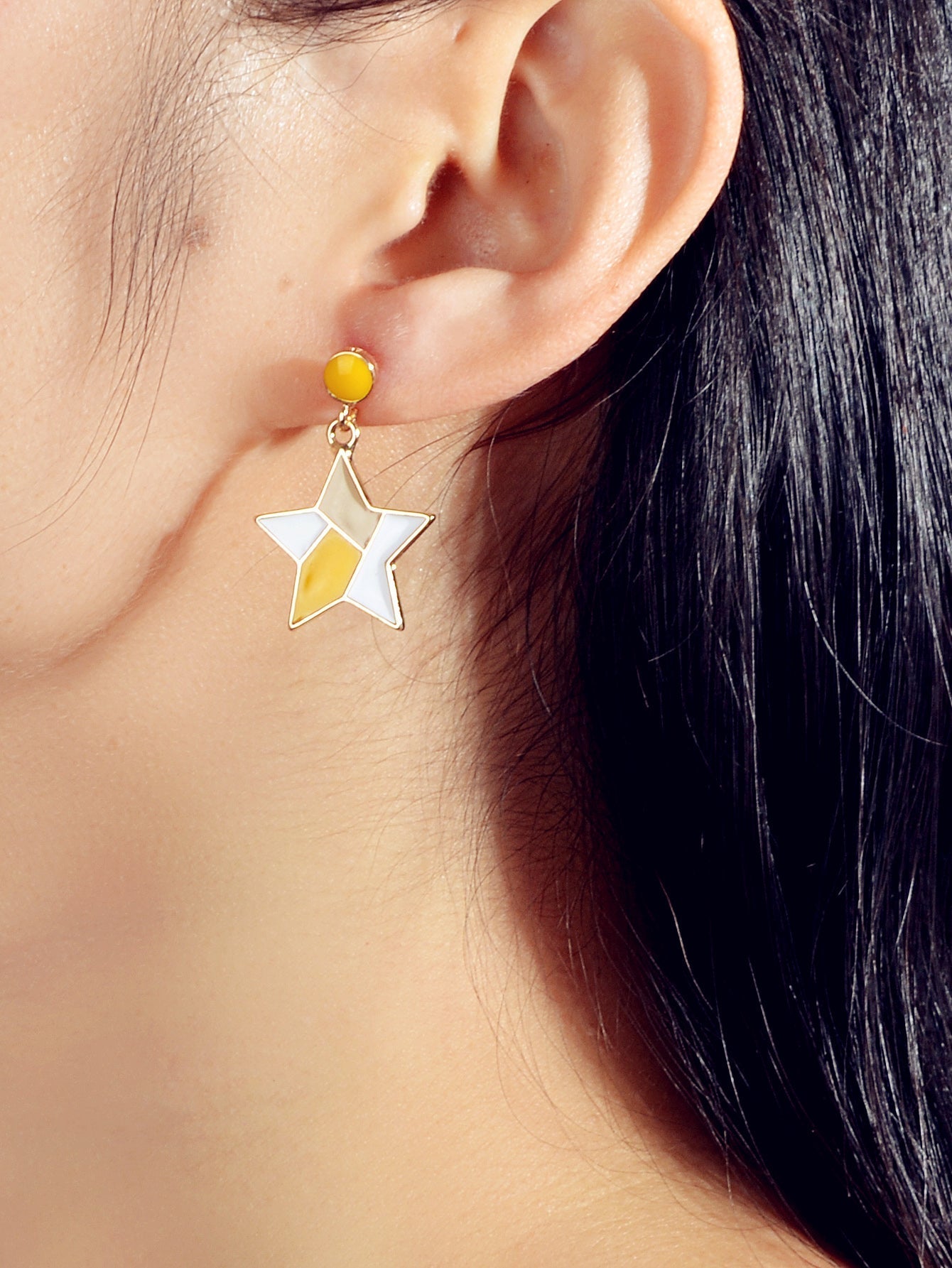 Female Jewellery Multi-colored Enamel Star Dangle Earrings Women Teen Girls Gift Feelontop Jewellery
