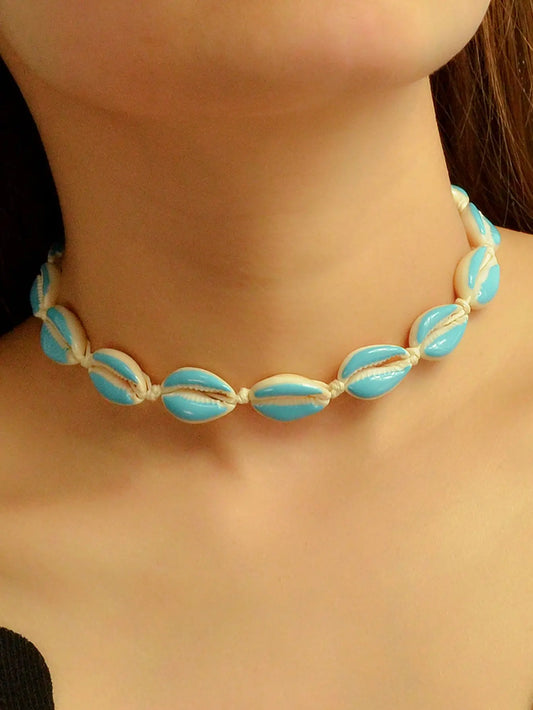 Traditional Ethnic Jewellery Handmade Colorful Shell Choker Boho Chic Necklace Feelontop Jewellery