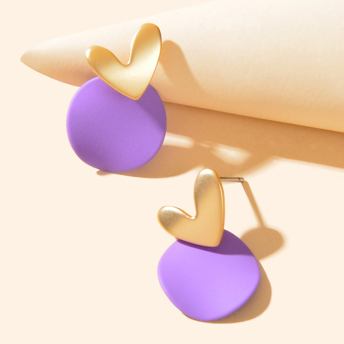 Love Heart Green Round Stud Pierced Hypoallergenic Female Earrings Stud Jewelry Feelontop Jewellery