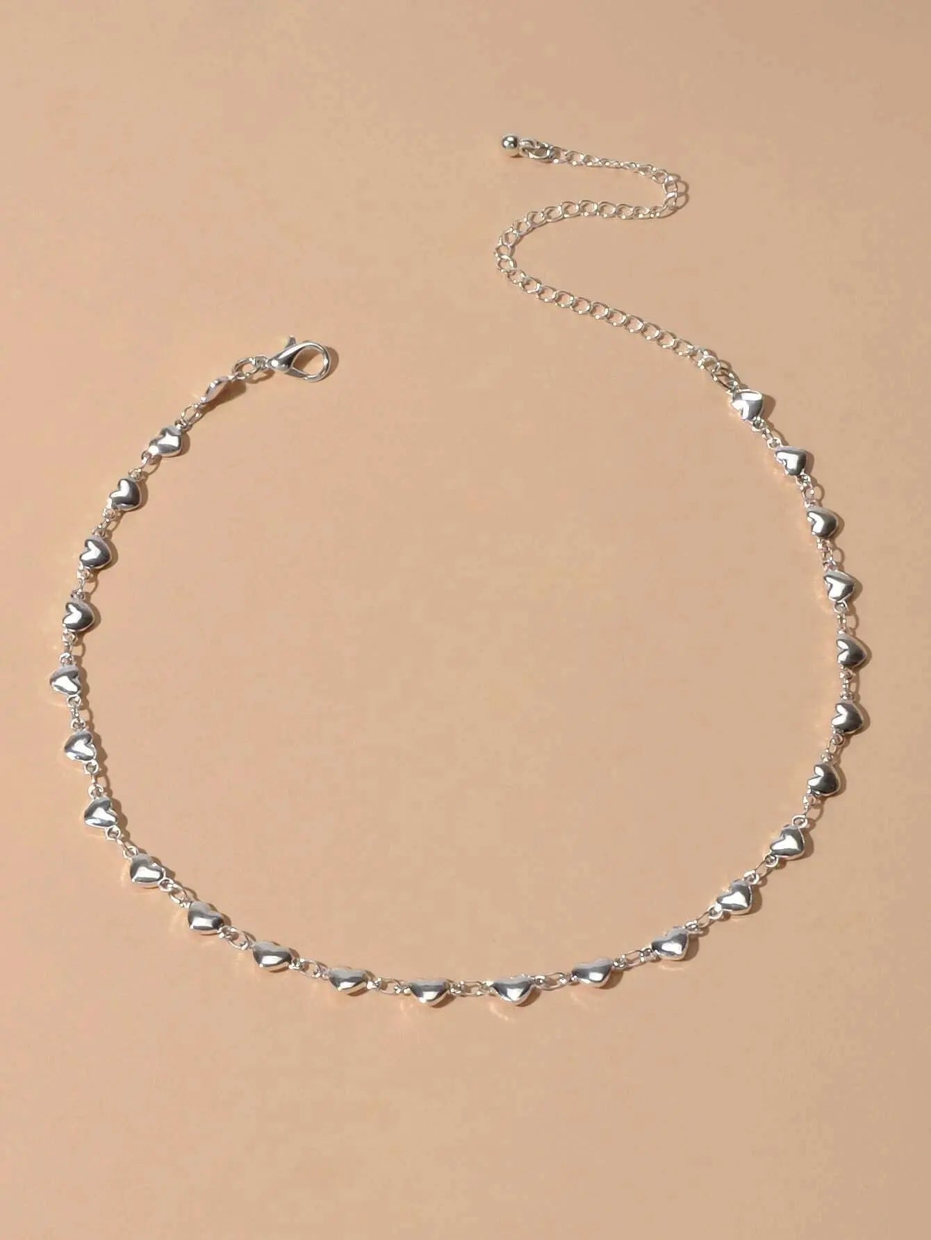 New Jewelry Silver Love Heart Charm Necklace Anniversary Accessories Lover Gift Feelontop Jewellery