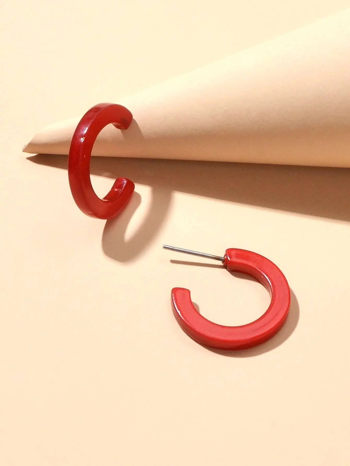 Wholesale Price Circle Acrylic Cute Stud Hoop Earrings Fashion Accessories Gift Feelontop Jewellery