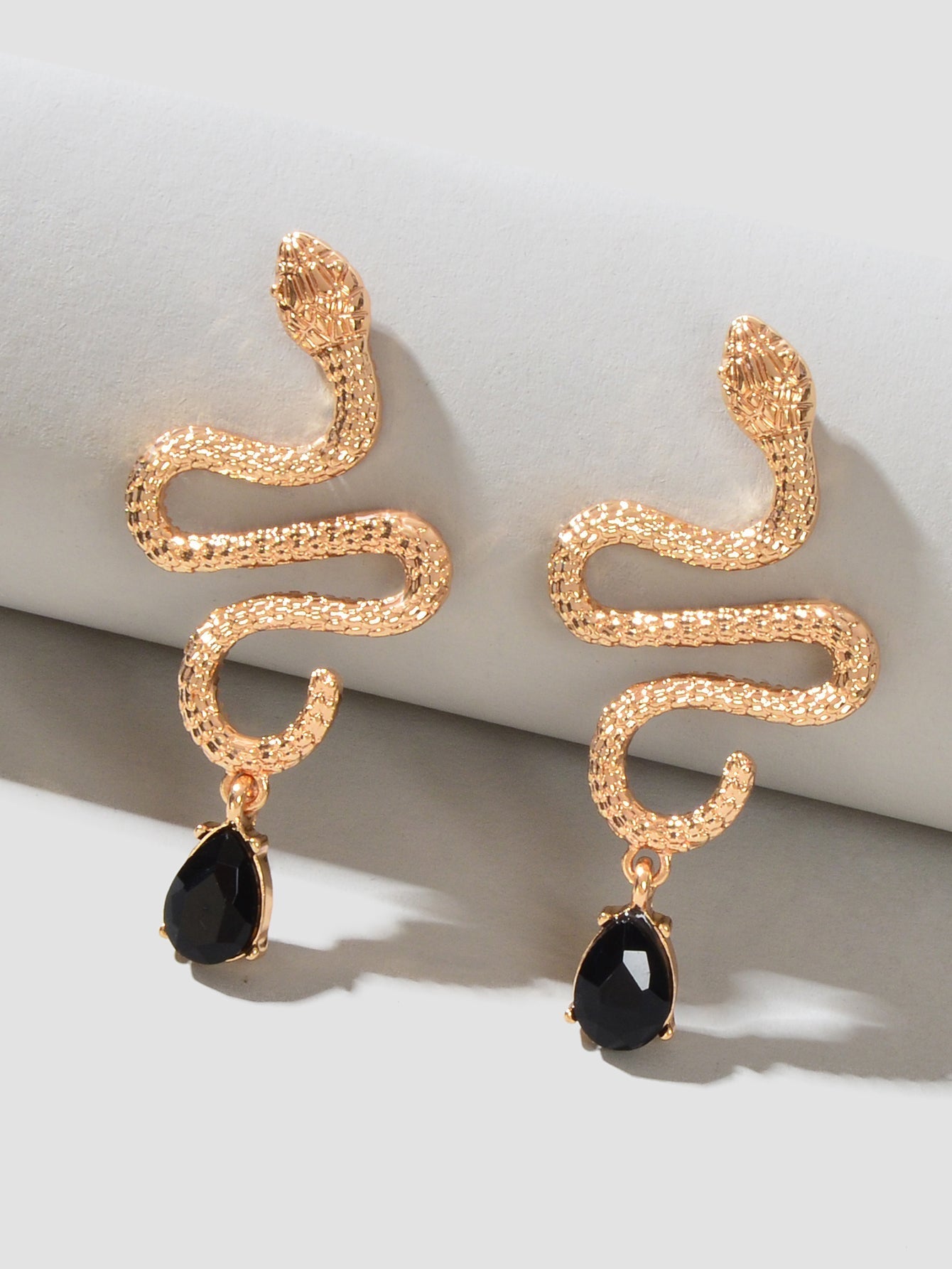 Snake Drop Earrings Dangle Big Green Rhinestone Emerald Charm Stud Punk Jewelry Feelontop Jewellery