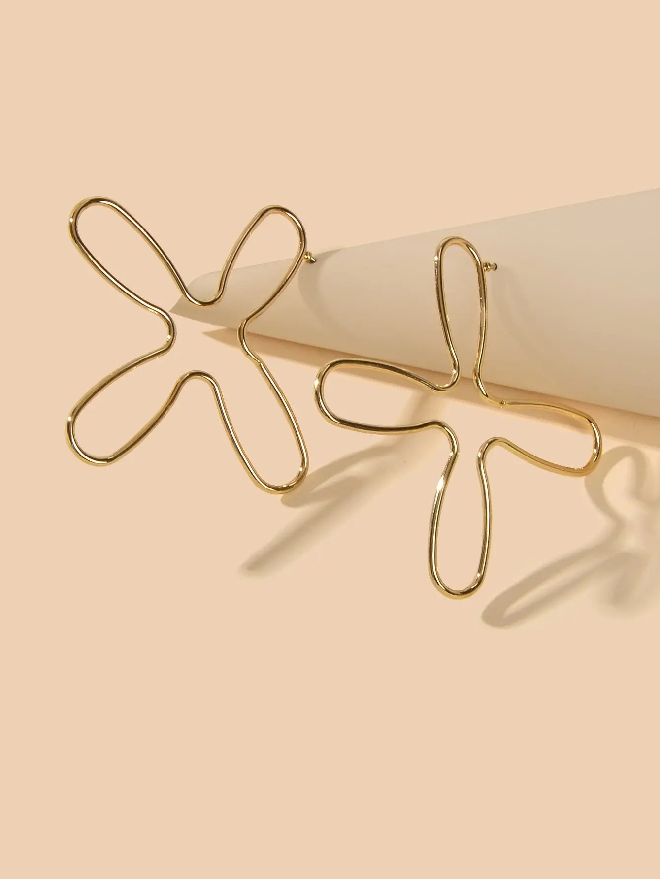 Abstract Art Flower Stud Earrings Personality Creative Simple Party Jewellery Feelontop Jewellery