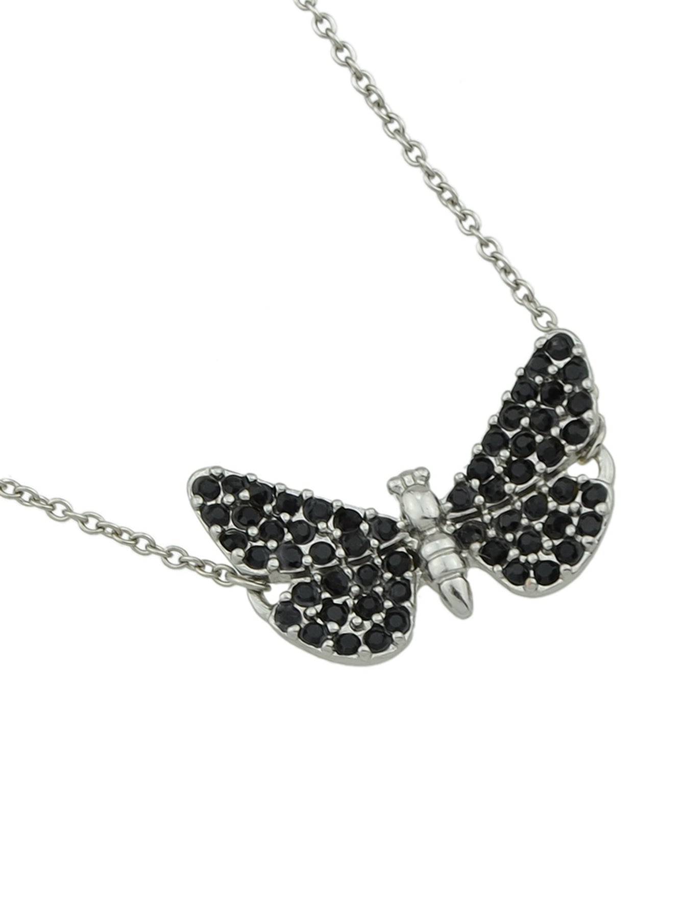Designer Jewellery Silver Chain Black Beads Butterfly Bracelet Fashion Bangle Feelontop Jewellery
