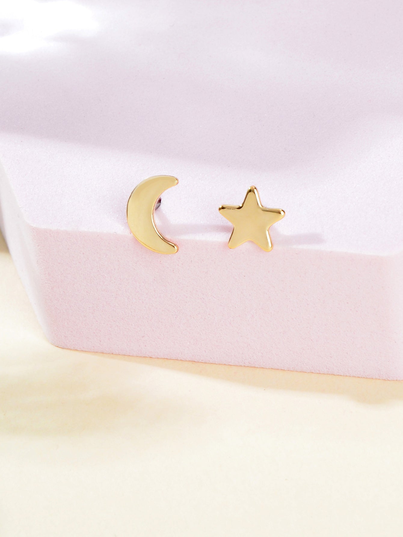 Starry Night Delight Moon and Stars Stud Earrings - Sparkle Under the Moonlight Feelontop Jewellery