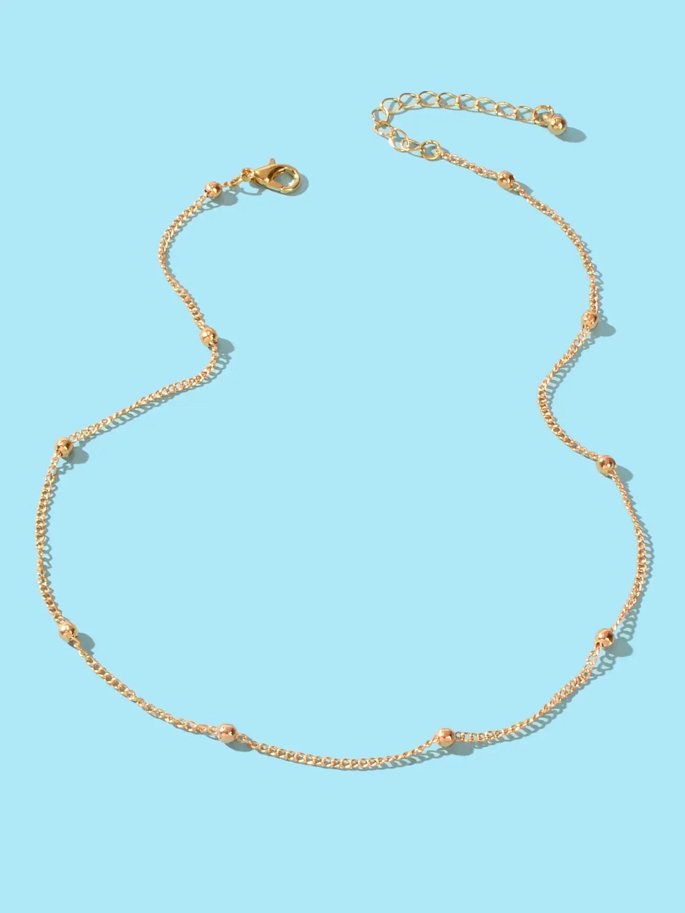 Gold Color Metal Ball Bib Choker Women Girls Teens Party Necklace Collar Jewelry Feelontop Jewellery