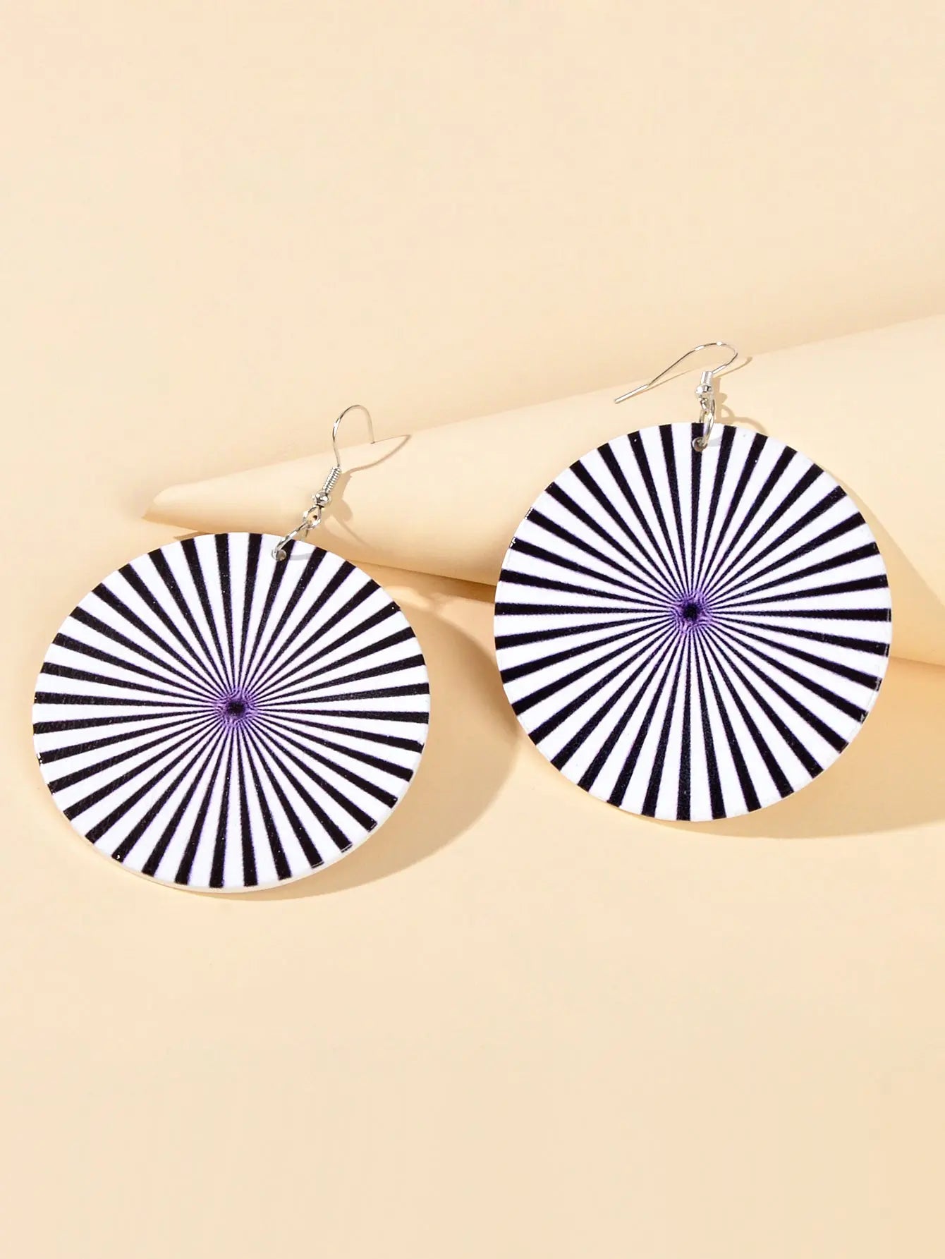 Ladies Jewellery Boho Chic Geometric Wood Round Holiday Dangle Big Earrings Gift Feelontop Jewellery